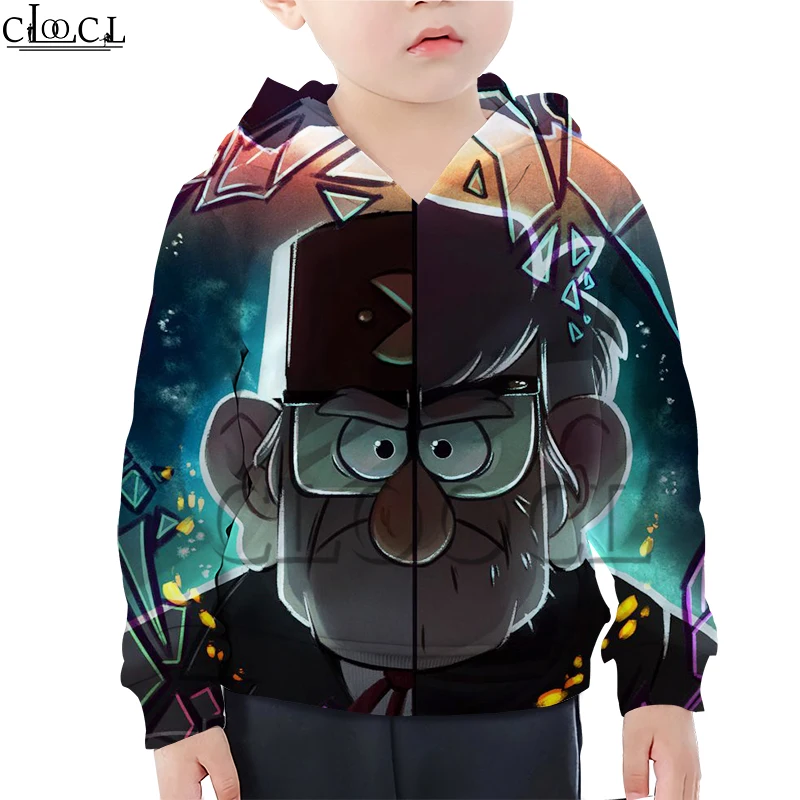 Hoodies 12 Детская толстовка с капюшоном в стиле аниме «Гравити Фолз» для мальчиков и девочек с 3D принтом «Мама и я»; Креативная одежда; толстовка с длинными рукавами; Повседневные детские топы - Цвет: Hoodies 12