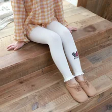 Детская одежда в Корейском стиле; Новинка года; стильные детские леггинсы; сезон весна-лето-осень; базовые брюки для девочек с рисунком мышки