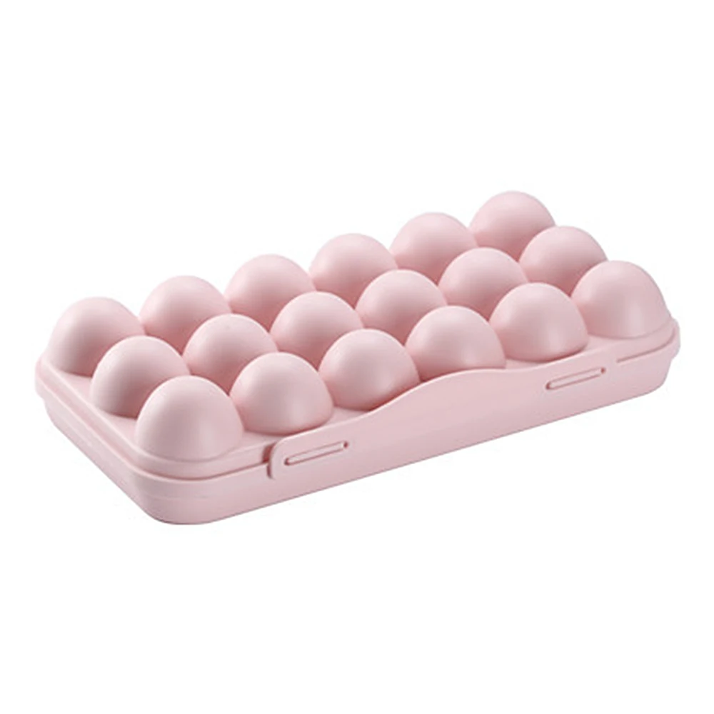 Kitchen Egg Storage Box 18 Grid Egg Box Food Container Box Household Kitchen Egg Holder With Lid Refrigerated Storage