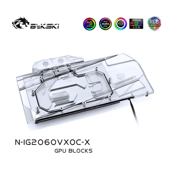 

Bykski Water Block use for Colorful iGame RTX2060Vulcan X OC V2 / Full Cover Copper Radiator Block/ 12V RGB Light/5V A-RGB Light