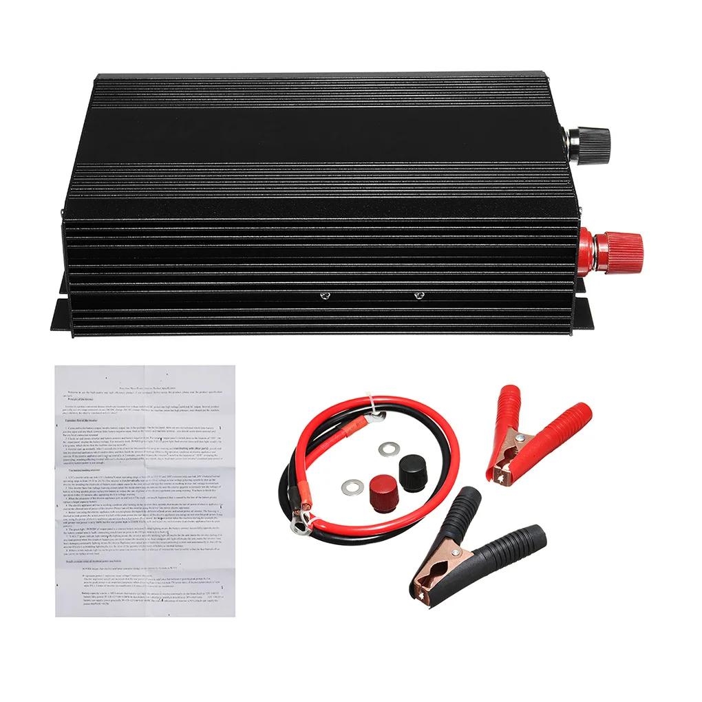 

Car 3000W 60Hz Pure Sine Wave Power Inverter DC 12V to 110V Converter Auto Voltage Transformer