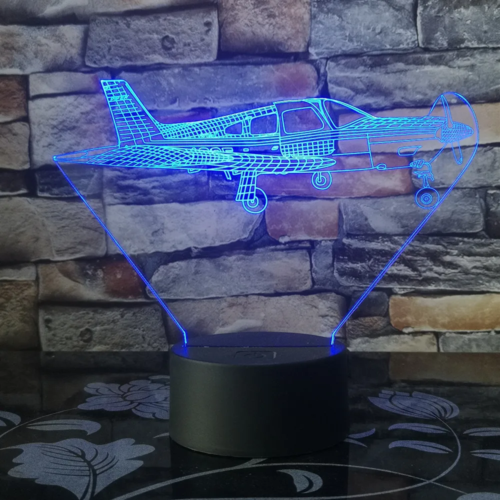 Bluetooth Музыка пульт дистанционного управления самолет 3D светодиодный свет 7 цветов Изменение Aircarft Fighter самолеты 3d лампы игрушки Настольный ребенок