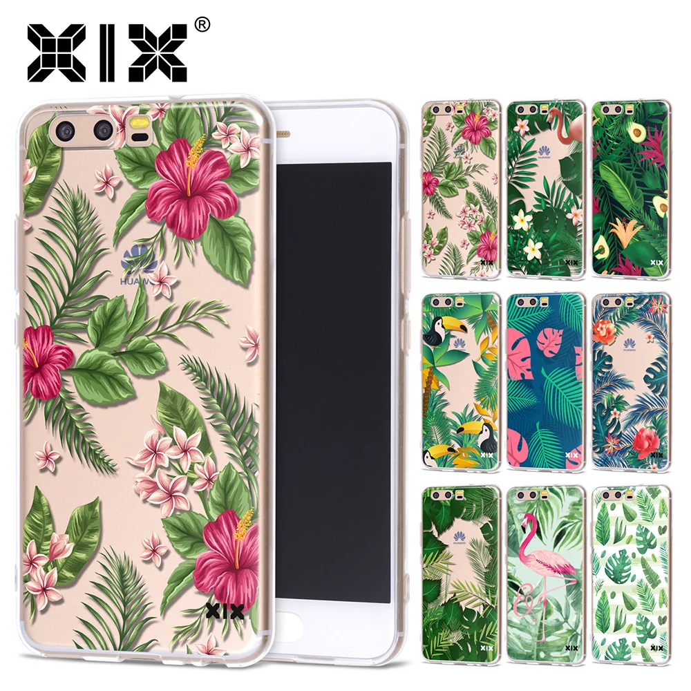 

for Cover Huawei Honor 10 Case Green Leaves Soft TPU for Huawei Honor 8X Case for Huawei Y5 Y6 2017 2018 6A 6X 7A 7C 7X 8 9 Lite