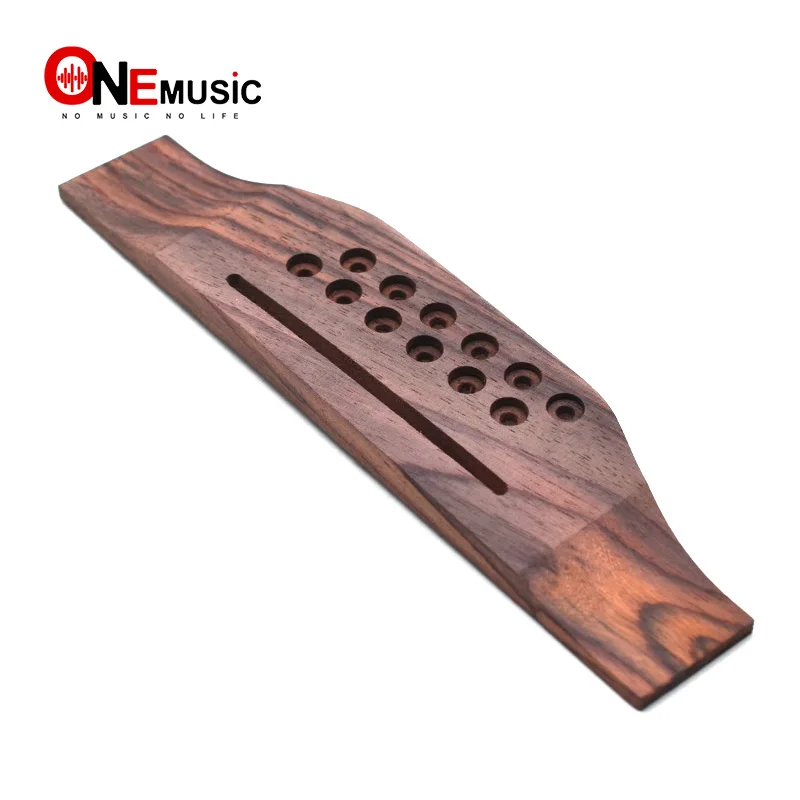1 Kmise Bridge for 12 String Acoustic Guitar Parts Replacement Rosewood Oversized