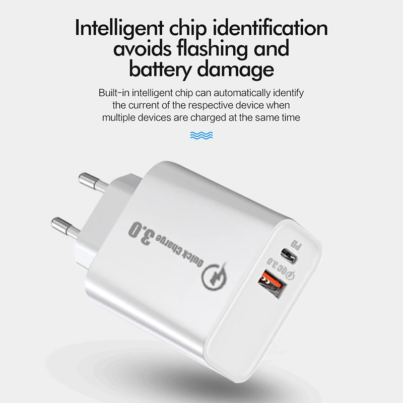 18 Вт QC 3,0 быстрое зарядное устройство EU/US вилка USB зарядное устройство адаптер для iPhone11 7 8 для samsung для huawei mate 30 Планшет настенный USB адаптер