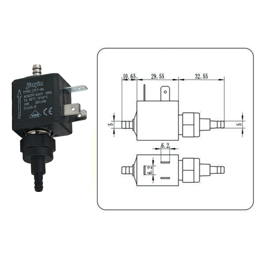 JYPT-6A 19 Вт 50 Гц переменного тока 220 V-240 V плунжерный водяной всасывания паровой насос электромагнитный насосная для завивки, Паровая швабра, комплектующие для электрического утюга и т. д