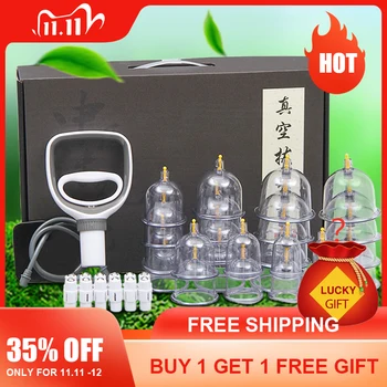 

12/20/24 Thick Jars Big Vacuum Cupping Set Chinese Medical Therapy Cellulite Massager Anti Rupture Cans Body Guasha Suction Cup