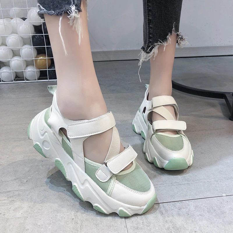 Rimocy Breathable Mesh Wedges Shoes for Women Casual Sport Platform Sandals Woman Spring Summer High Heels Sandalias Mujer 2021 | Обувь