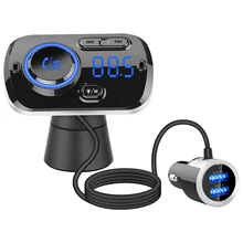 PATCHSKY Handsfree Bluetooth 5,0 автомобильный комплект mp3 воспроизведения музыки с QC3.0+ usb-портом цветной светодиодный fm-передатчик 3,5 мм Aux TF карта