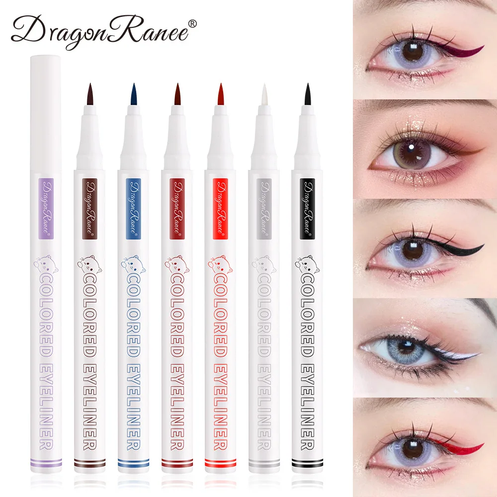 

Coloured Eyeliner pencil fashion design slim soft head long lasting waterproof black white purple brown matte eyeliner AM220