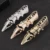2020 NEW Cool Boys Punk Gothic Rock Scroll Joint Armor Knuckle Metal Full Finger Ring Gold Cospaly DIY Ring Halloween decoration