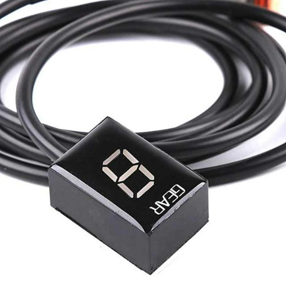 6 Speed Black Universal Motorcycle Digital Display Led Motorcycle Offroad Moto Light Neutral
