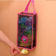 Home Grocery Bag Holder Wall Mount Storage Dispenser Plastic Kitchen Organizer Novel hanging garbage market reusable produce bag