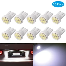 10 шт. белый светодиод T10 8 smd 8 светодиодов 8SMD 2835 Автомобильные светодиодные 194 158 168 192 W5W 3020smd супер яркий Авто светодиодное освещение автомобиля на танкетке
