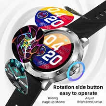 K15 relógio inteligente masculino novo menu de rolamento esportes fitness rastreador temperatura smartwatch changable cinta para ios android telefone