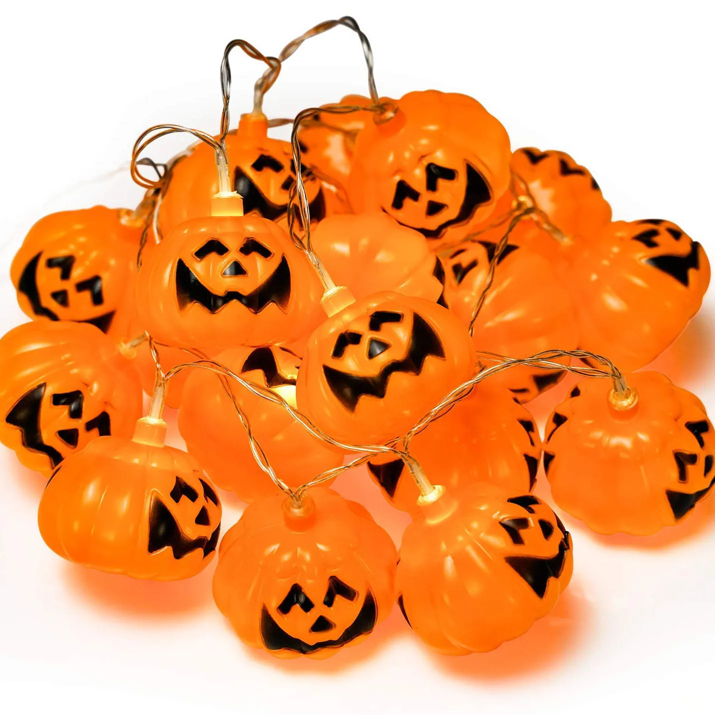 Halloween Pumpkin LED String Lights 1.5m 3m 6m Garden Home Party Outdoor Decoration Lantern Light Battery USB Fairy Garlands