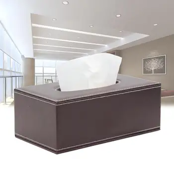 

PU leather tissue box hotel car home tissue box office household tissue box Storage