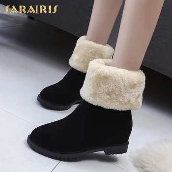 

Sarairis 2020 New Arrivals Snow Boots Woman Shoes Platform Comfortable Add Fur Warm Winter Dropship Shoes Lady Boots Female