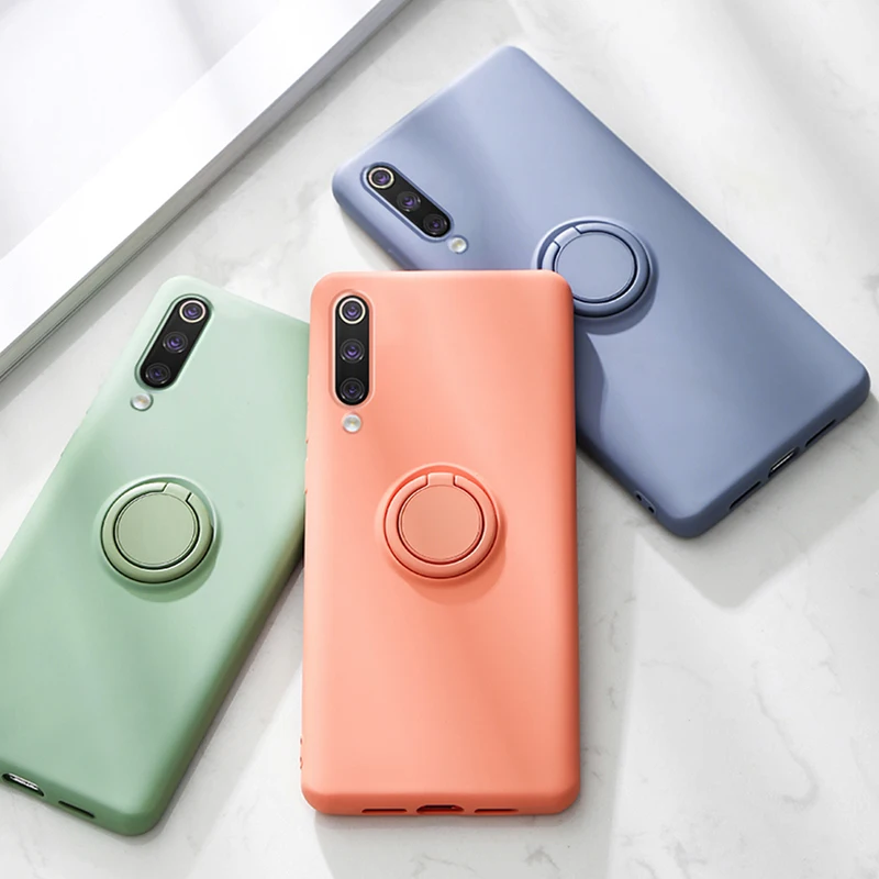 Мягкий силиконовый чехол, чехол для Xiaomi mi 9 SE mi 9 Red mi K20 Pro 9 T, металлическое кольцо-держатель для телефона, силиконовый чехол на Xiaomi mi 9 SE, чехол 9SE
