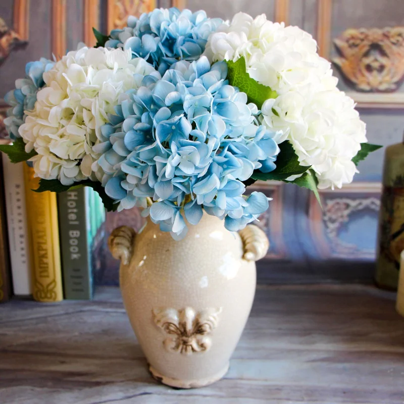 Single Silk Cloth Plants Artificial Flowers Branch Wedding Party Decorated Hydrangea Bouquet Faux Floral 1 | Дом и сад