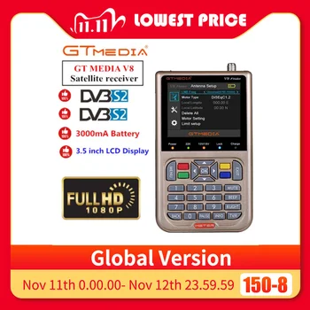 

GT MEDIA /Freesat V8 Finder Meter DVB-S2/S2X Digital Satellite Finder High Definition Sat Finder Satellite Meter Satfinder 1080P