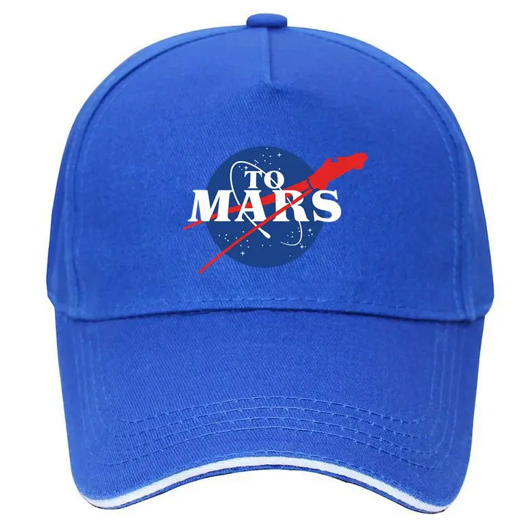 StarmanX Кепка бейсбольная Мужская SpaceX Кепка Snapback Elon Musk Space его Путешествие на Марс Starman автомобили Кепка Хип Хоп Кепка с регулировкой размера шапки - Цвет: Синий