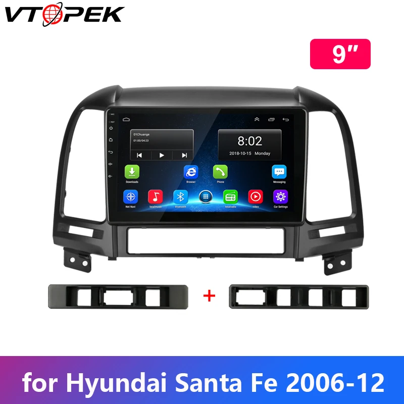 

Vtopek Android car radio for Hyundai Santa Fe 2006 2007 2008 2009 2010 2011 2012 android car stereo WIFI 4G Network Touch Screen