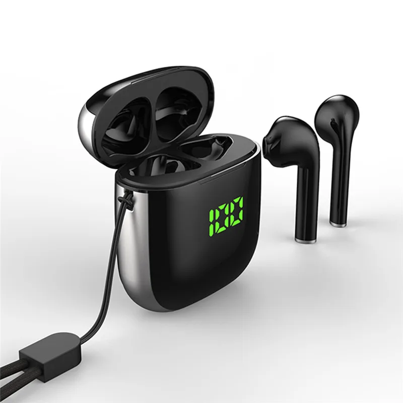 Новинка, наушники Bass Bluetooth 5,0, беспроводные наушники, Hi-Fi стерео наушники, гарнитура с аккумулятором, светодиодный дисплей, зарядная коробка, лучший подарок