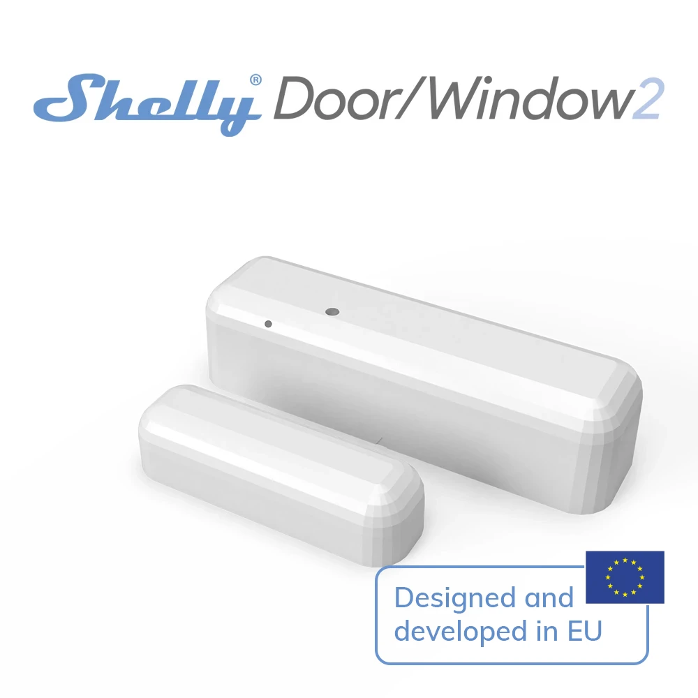 Shelly Door/Window 2 WiFi Operated Door Window 2 Sensor Detects And Reports The Opening And Closing Tilt Angle Vibration ring keypad siren