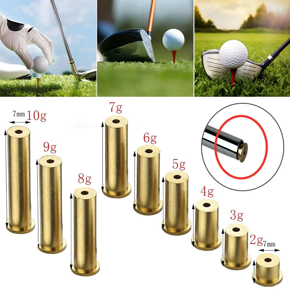 1/3Pcs Golf Club Brass Shaft Tip Swing Weights For Steel Iron Shafts