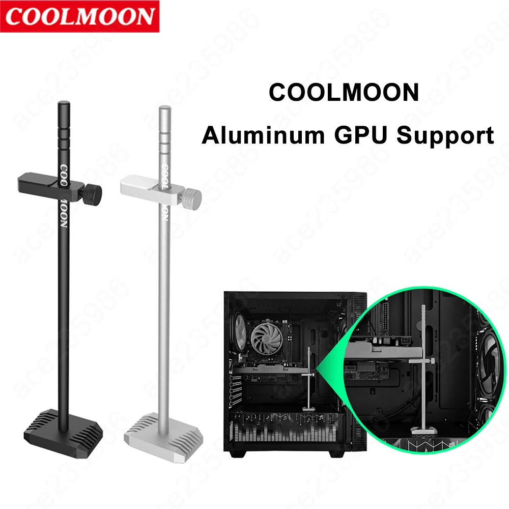 CoolMoon 192mm Aluminum Graphics Card Holder Jack Bracket Desktop Computer Case Video Cards Water Cooling Kit | Компьютеры и офис