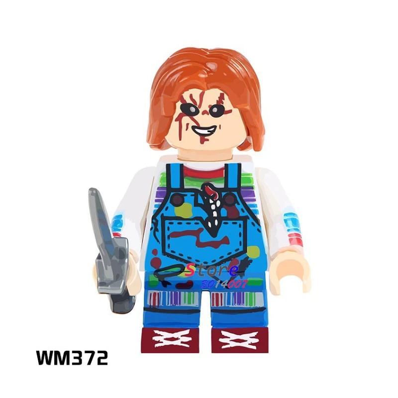 WM372 50 шт. ужас тема серии на Хэллоуин, Черная пятница Джейсон, Фредди Хоккейная маска зомби строительные блоки, игрушки для детей - Цвет: WM372