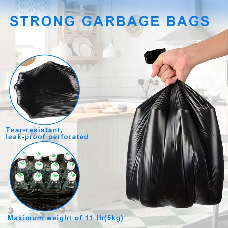 Small Trash Bags 240 Counts Biodegradable Trash Bags 4 Gallon Kitchen Bags Extra Thick Compostable Bag for Yard Wastebaskets Bat