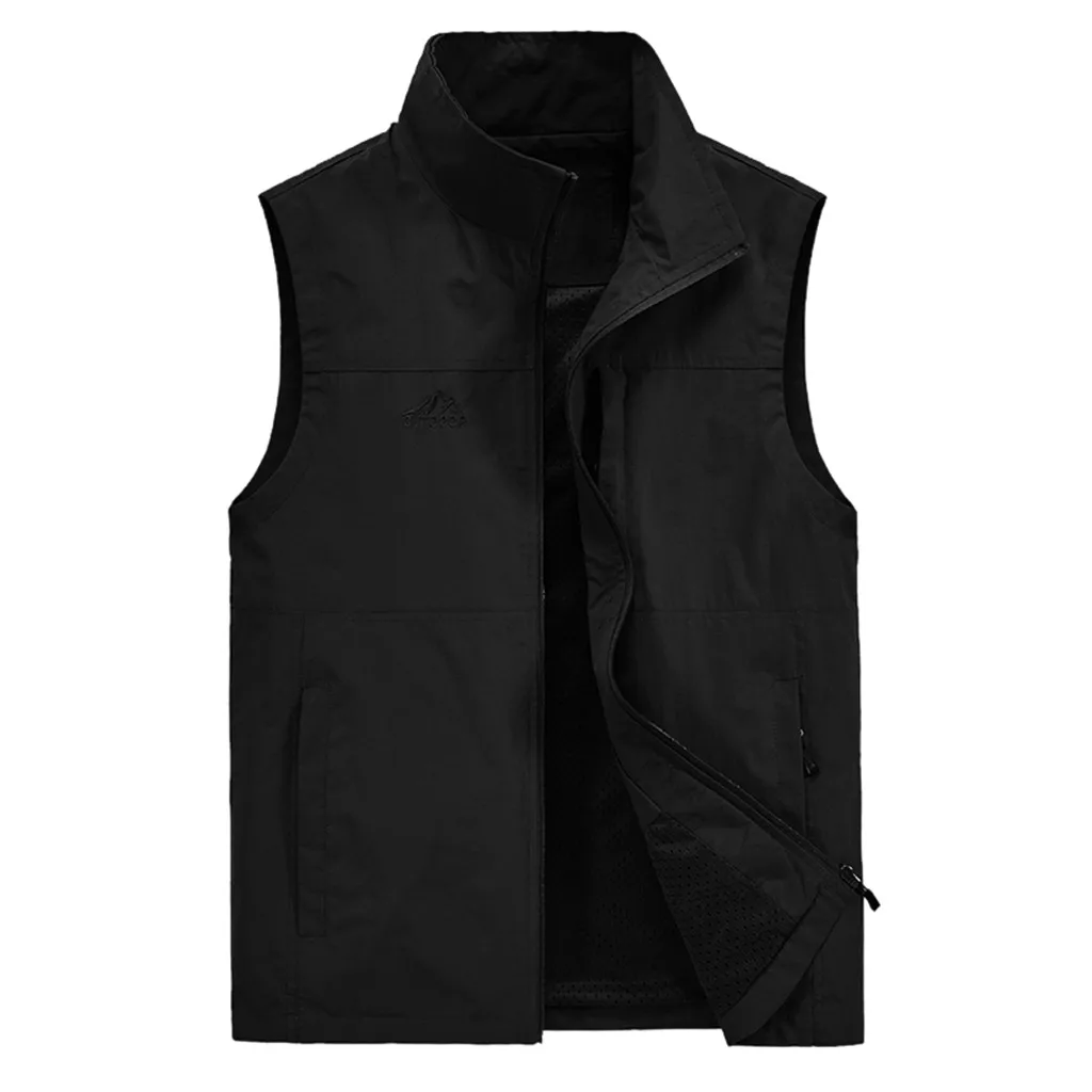 2XL 3XL 4XL мужской повседневный летний хлопковый жилет большого размера без рукавов Мужчины мульти-карманные фотографии жилет 9,20