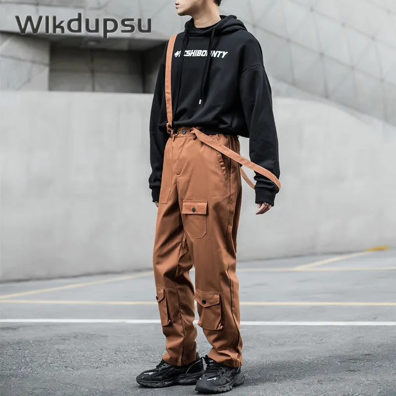 

Fashion Men Rompers Streetwear Joggers Bib Suspender Jumpsuits New Casual Fashion Stylish Chic Cargo Playsuit Hombre Overalls