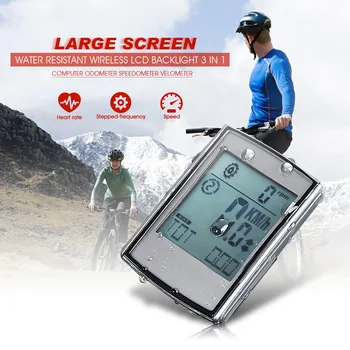 

Wireless Cycling Computer Bicycle Speedometer Heart Rate Cadence Sensor Calorie Counter Waterproof Cycle Stopwatch Bike Odemeter