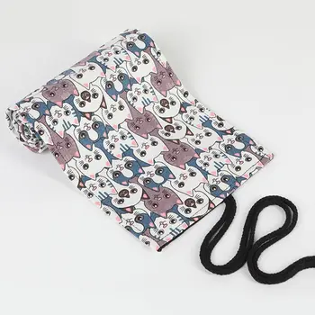 

Cute Cat 12/24/36/48/72 Hole Canvas Roll Pen Curtain Pencil Bag Case Makeup Wrap