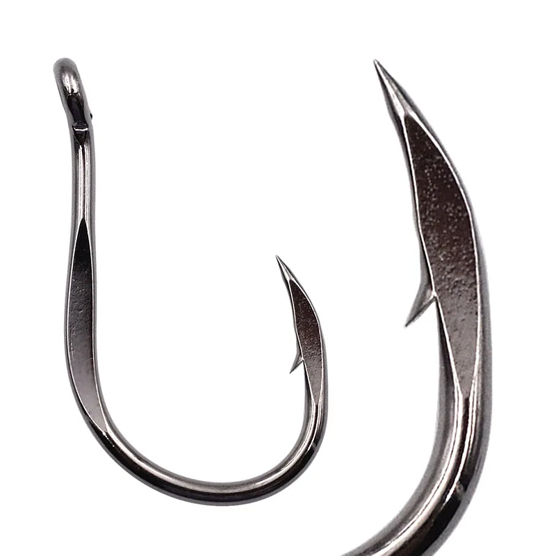 Thetime Chinu Ring Forged High Quality Bulk Sharpened Fishing Hooks Patent High Carbon Steel Hook Fishing Wholesale 100 pcs/lot