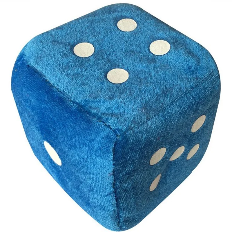 DoreenBeads 10x10x10cm Creative Cube Dice Plush Toys Pet Dog Chew Toys for Cats Dogs Puppy Tooth Cleaning Playing Fun At Home