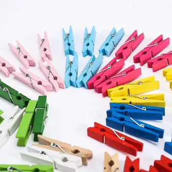 

91m Natural + 50 Small Wooden Clothes Pegs 3.5 cm – Jute String Garden Craft Cord Set Cord Clothe Spins Packaging LX9C