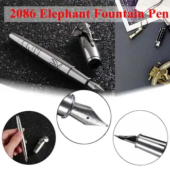 

Silver Fountain Pen M nib Elephant Desingn Metal Materials for ffice/Business/Writing/Student/Calligraphy/Collectibles/Gift