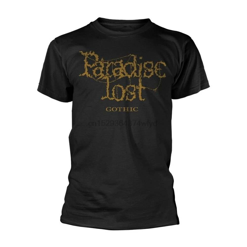 Мужская черная футболка Paradise Lost в готическом стиле с принтом сзади |