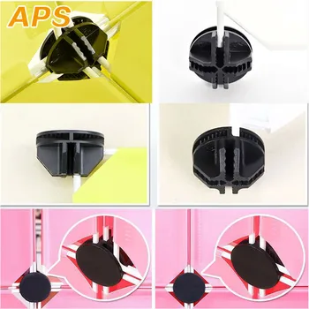 

10Pcs Shelf Storage Cabinet Buckle Connectors Lock Cube DIY Modular Closet Organizer Wardrobe Furniture Hinges Only Connectors