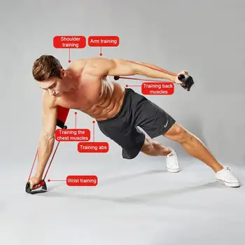 

110CM Multifunctional Rally Push up Stand Bar Resistance Band Resistance Home Men and Women Muscles Chest Workout Fitness