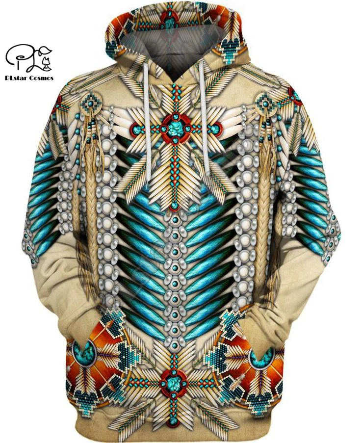Черная толстовка с капюшоном Native Indian 3D для мужчин и женщин новая модная пуловер