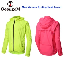 Георгем, розовая куртка, ветрозащитная, съемная, с длинным рукавом, водонепроницаемая, мужская, женская, куртка, для спорта на открытом воздухе, для велоспорта, для бега