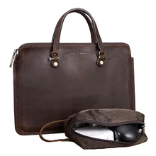 Портфель из натуральной кожи, мужская сумка, деловая сумка, мужская сумка на плечо для ноутбука, сумка-тоут, Мужская офисная сумка для ноутбука 13 дюймов