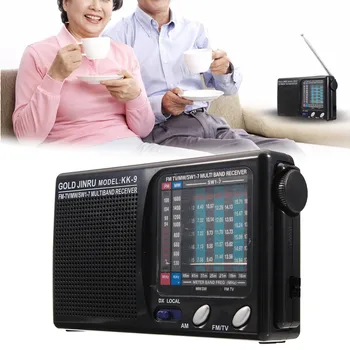 

CLAITE Portable Full Band Radio FM Stereo Speaker MW SW Radio Receiver Shortwave Receiver