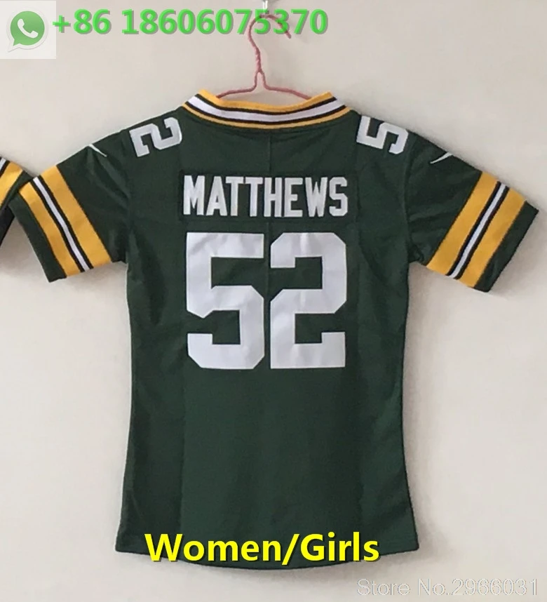 Green Bay shipping A+++ качественная женская майка 12 Aaron Rodgers Clay Matthews 52 Ha Clinton-Dix 21 Jordy Nelson 87