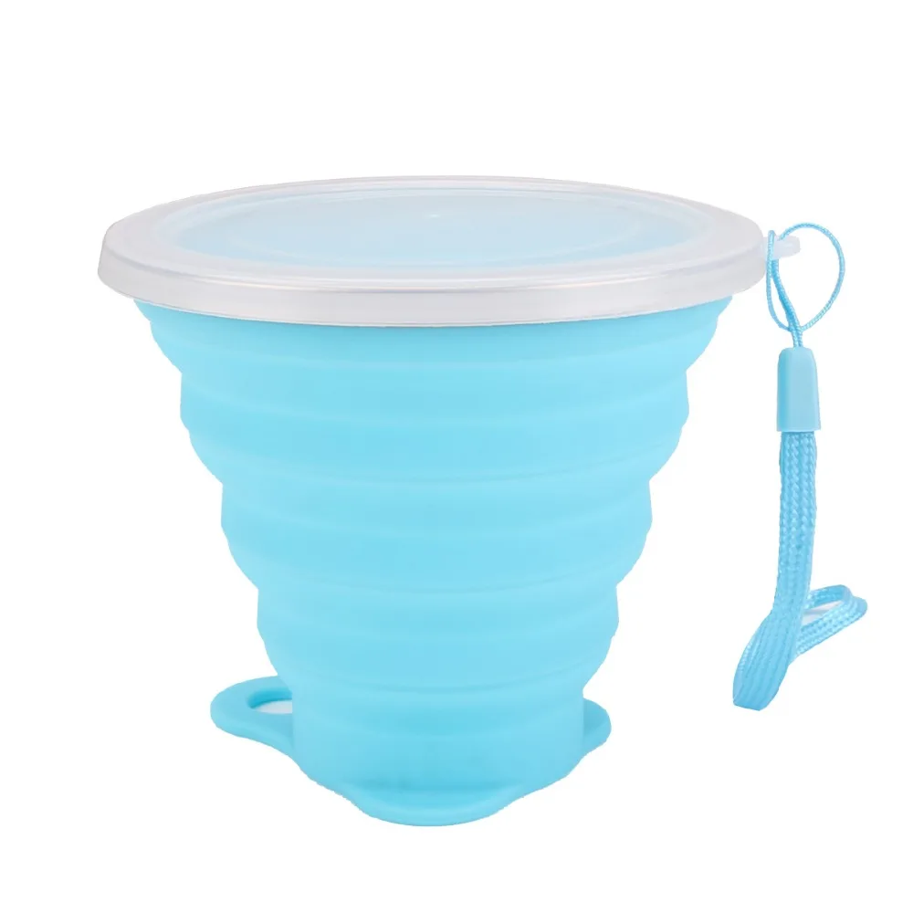 270ML Travel Cup Stainless Steel Telescopic Cup Silicone cups Retractable Cups Folding Outdoor Coffee Sport Water Collapsible
